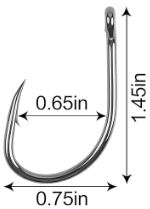 07. Extra Small Bait Cavity Nickel Coated High Carbon Steel "J" 5/0 Hook