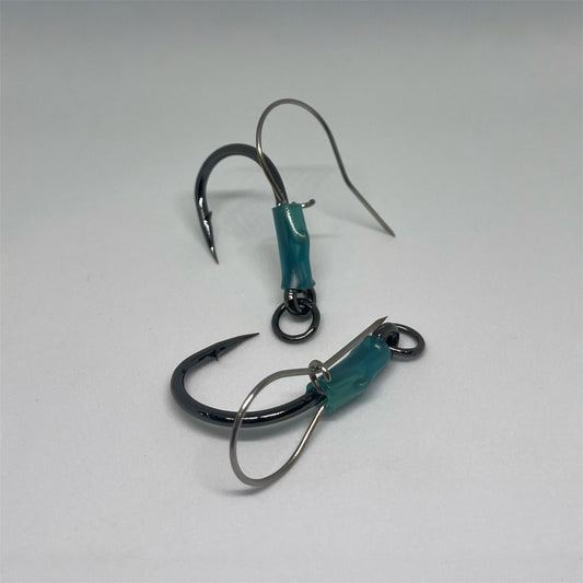 08. New! 8/0 Ringed Short Shank "J" Hook, Nickel Coated High Carbon Steel, Medium Bait Cavity
