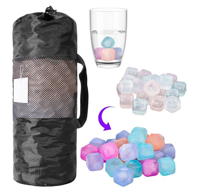 49. New! Reusable Eco-Friendly Ice Cubes - 12lb Bag (Color Changing)